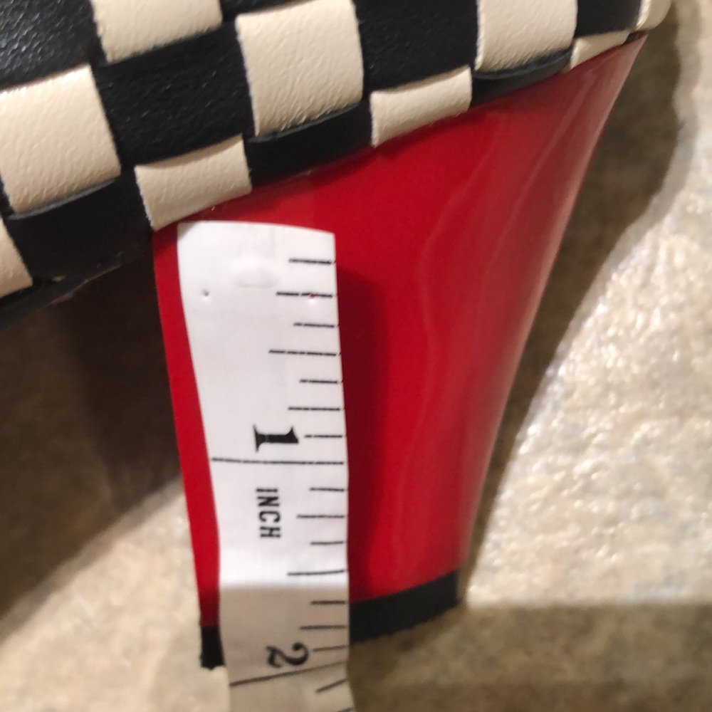 Lola Ramona leather black and white checkerboard heels - Picture 8 of 8